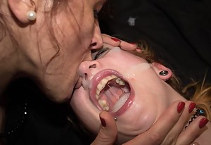 Cum in Lesbian Mouth Porn Pictures